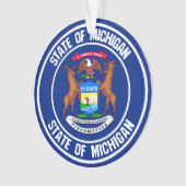 Michigan Round Emblem Ornament (Vorderseite)