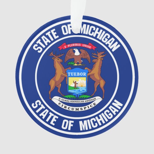 Michigan Round Emblem Ornament (Vorderseite)
