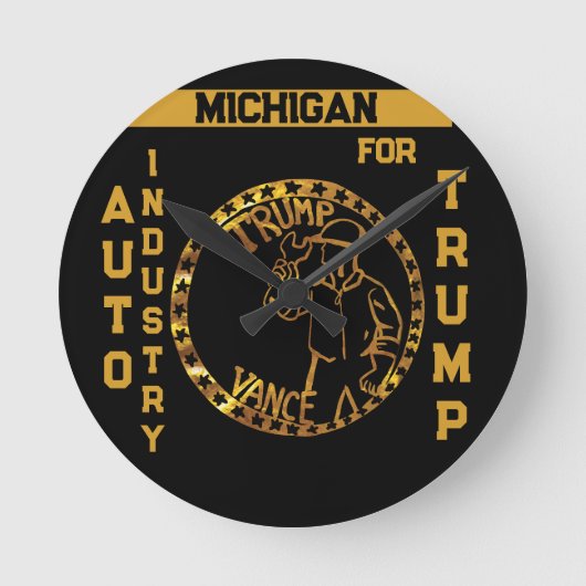 MICHIGAN RUNDE WANDUHR (Vorderseite)