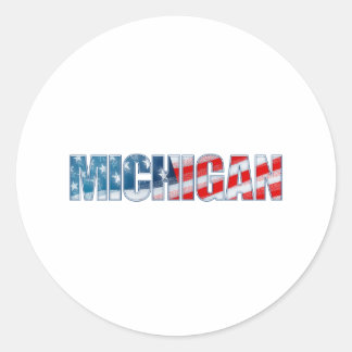 Michigan Runder Aufkleber