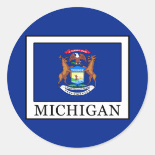 Michigan Runder Aufkleber