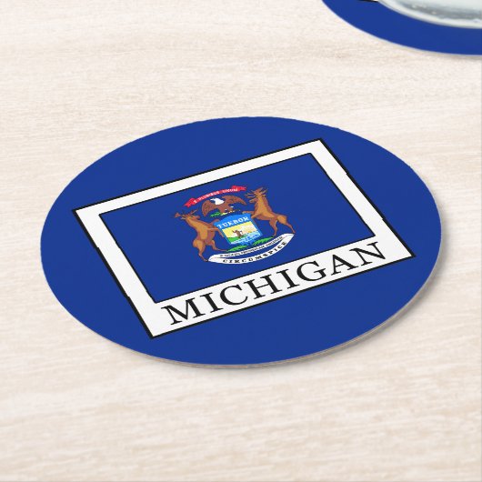 Michigan Runder Pappuntersetzer (Angewinkelt)