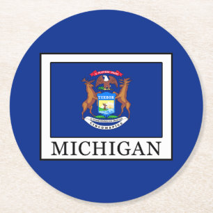 Michigan Runder Pappuntersetzer