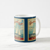 Michigan Sailboat Vintage Travel Kaffeetasse (VorderseiteRechts)