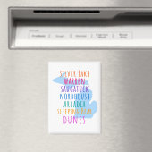 Michigan Sand Dunes Regenbogen-Text-Magnet  Magnet (In Situ (Geschirrspüler))