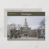 Michigan Sate Hauptstadt Lansing Michigan Postkarte (Vorne/Hinten)