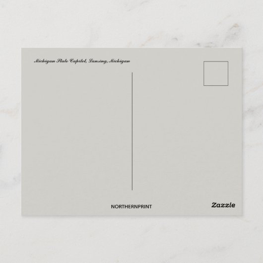 Michigan Sate Hauptstadt Lansing Michigan Postkarte (Rückseite)
