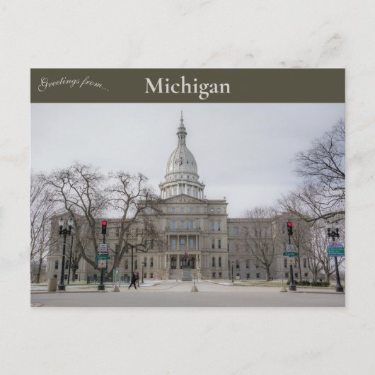 Michigan Sate Hauptstadt Lansing Michigan Postkarte (Vorderseite)