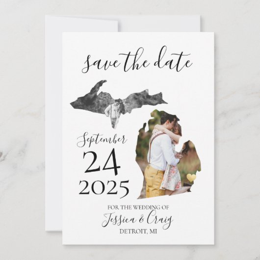 Michigan Save the Date Card (Vorderseite)