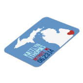Michigan Save the Date - Individuell gestaltete St Magnet (Linke Seite)