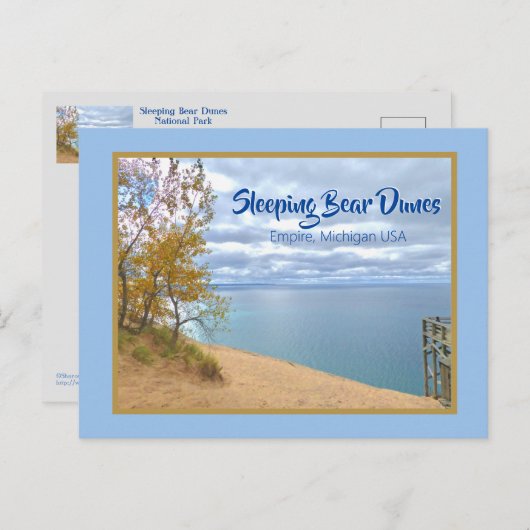 Michigan/Schlafbären Dunes Nat. Park/SEE-BLICK Postkarte (Vorne/Hinten)