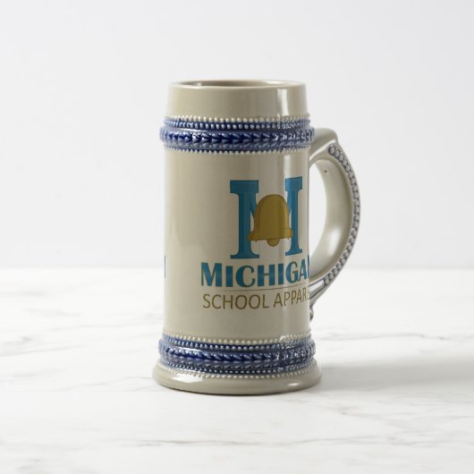 Michigan School Apparel Bierglas (VorderseiteRechts)