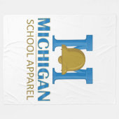 Michigan School Apparel Fleecedecke (Vorderseite (Horizontal))