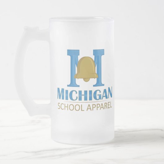 Michigan School Apparel Mattglas Bierglas (Links)