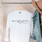 Michigan Script Staat Women's Sweatshirt