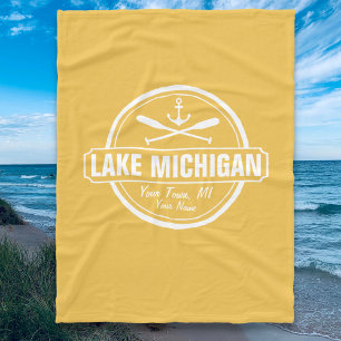 Michigan-See, benutzerdefinierte Stadt, Name, Anke Fleecedecke