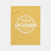Michigan-See, benutzerdefinierte Stadt, Name, Anke Fleecedecke (Vorderseite)