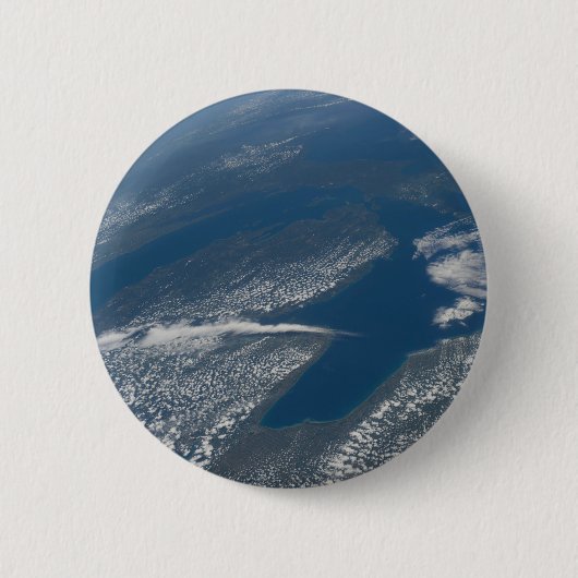 Michigan See, Huron See und Staat von Michigan. Button (Vorderseite)