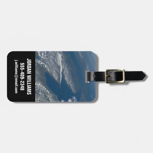 Michigan See, Huron See und Staat von Michigan. Gepäckanhänger (Vorderseite horizontal)