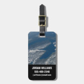 Michigan See, Huron See und Staat von Michigan. Gepäckanhänger (Vorderseite vertikal)