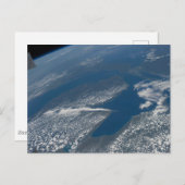 Michigan See, Huron See und Staat von Michigan. Postkarte (Vorne/Hinten)