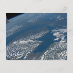 Michigan See, Huron See und Staat von Michigan. Postkarte