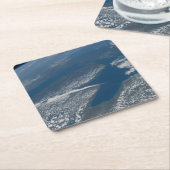 Michigan See, Huron See und Staat von Michigan. Rechteckiger Pappuntersetzer (angewinkelt)