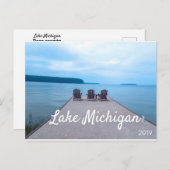 Michigan-See im Landkreis der Tür 2019 Postkarte (Vorne/Hinten)