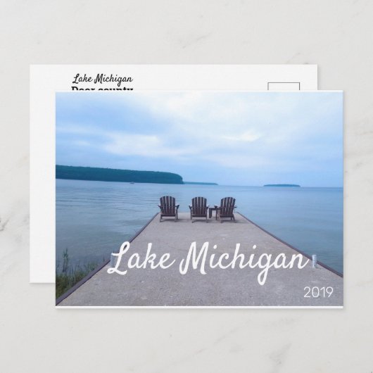 Michigan-See im Landkreis der Tür 2019 Postkarte (Vorne/Hinten)