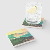 Michigan-See! Steinuntersetzer (Seitenansicht)