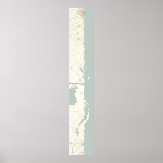 Michigan-See ungefurbelt, Vertikal, 60 x 10 Poster (Vorne)