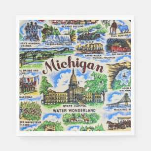 Michigan-Sehenswürdigkeiten-Party  Serviette