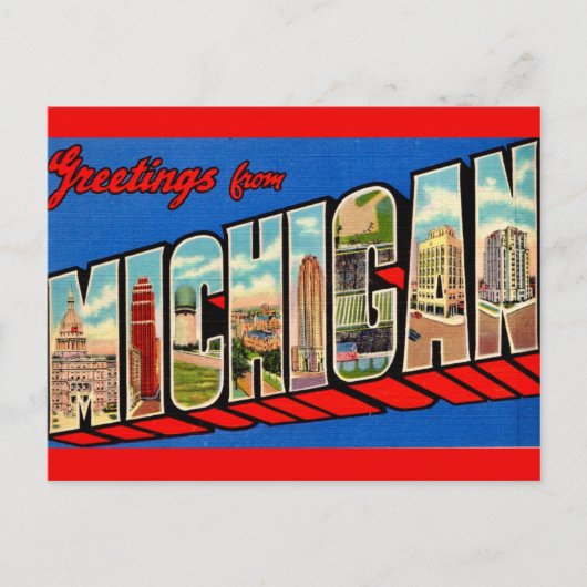 Michigan Sehenswürdigkeiten Postcard Postkarte (Vorderseite)