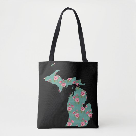 Michigan Shabby Rose and Dots | Anpassen Tasche (Vorderseite)