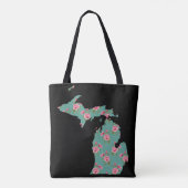 Michigan Shabby Rose and Dots | Anpassen Tasche (Rückseite)