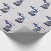 Michigan Shaped Waves Geschenkpapier (Ecke)