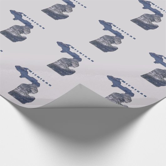 Michigan Shaped Waves Geschenkpapier (Ecke)