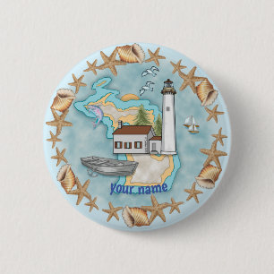 Michigan Shells Leuchtturm Pin-Button Button