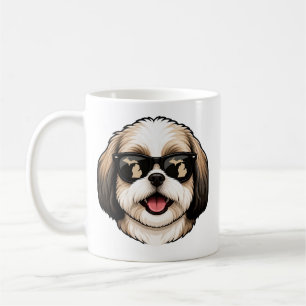 Michigan-Shih-Tzu mit Sonnenbrille Kaffeetasse