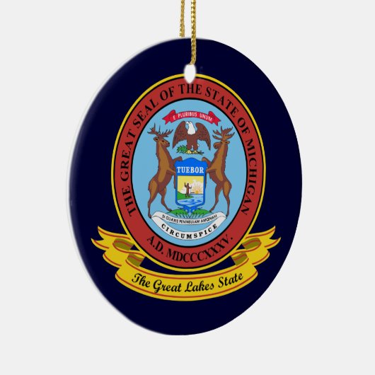 Michigan Siegel Keramik Ornament (Rechts)