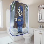 Michigan Skeleton in Blue Duschvorhang (Beispiel)