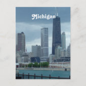 Michigan Skyline Postkarte (Vorderseite)