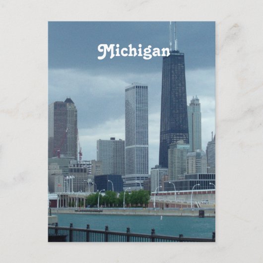 Michigan Skyline Postkarte (Vorderseite)