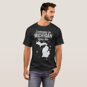 Michigan Someone in Michigan Lieben Me USA T-Shirt (Vorne ganz)