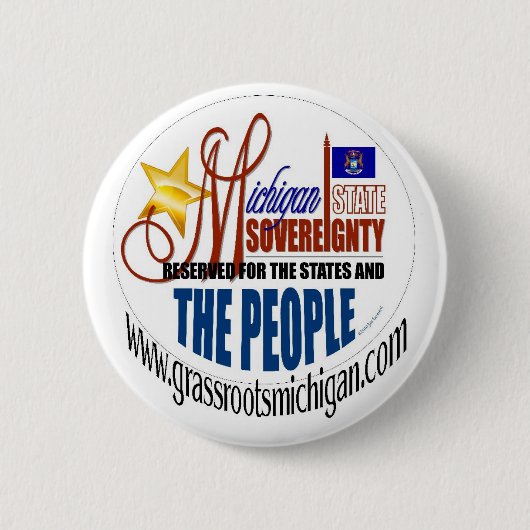 Michigan-Souveränitäts-Knopf Button (Vorderseite)