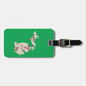 Michigan Staat Blume Collage Map Gepäckanhänger (Vorderseite horizontal)