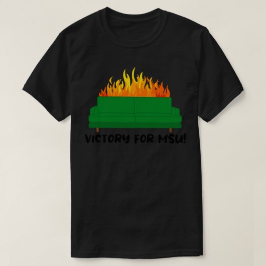 Michigan Staat Burning Couch Classic T - Shirt (Design vorne)