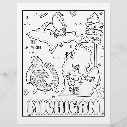 michigan Staat form and fakt colour page Flyer (Vorne)