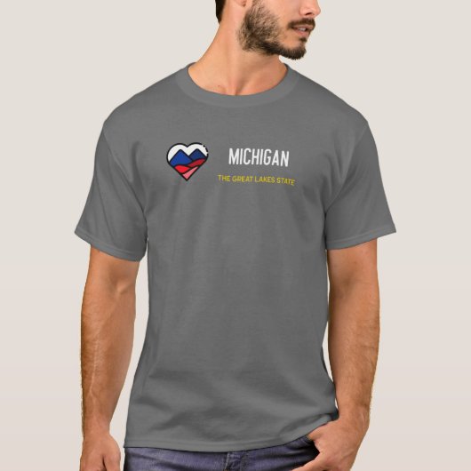 Michigan Staat Herz-Logo T-Shirt (Vorderseite)