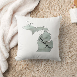 Michigan Staat Illustration Kissen
